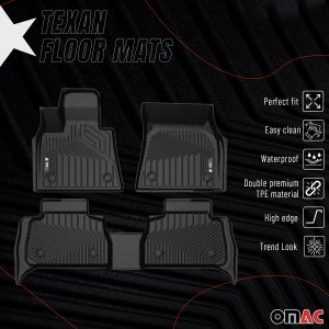 BMW X6 Floor Mats - Front & Rear - Omac - Texan - '20-'25